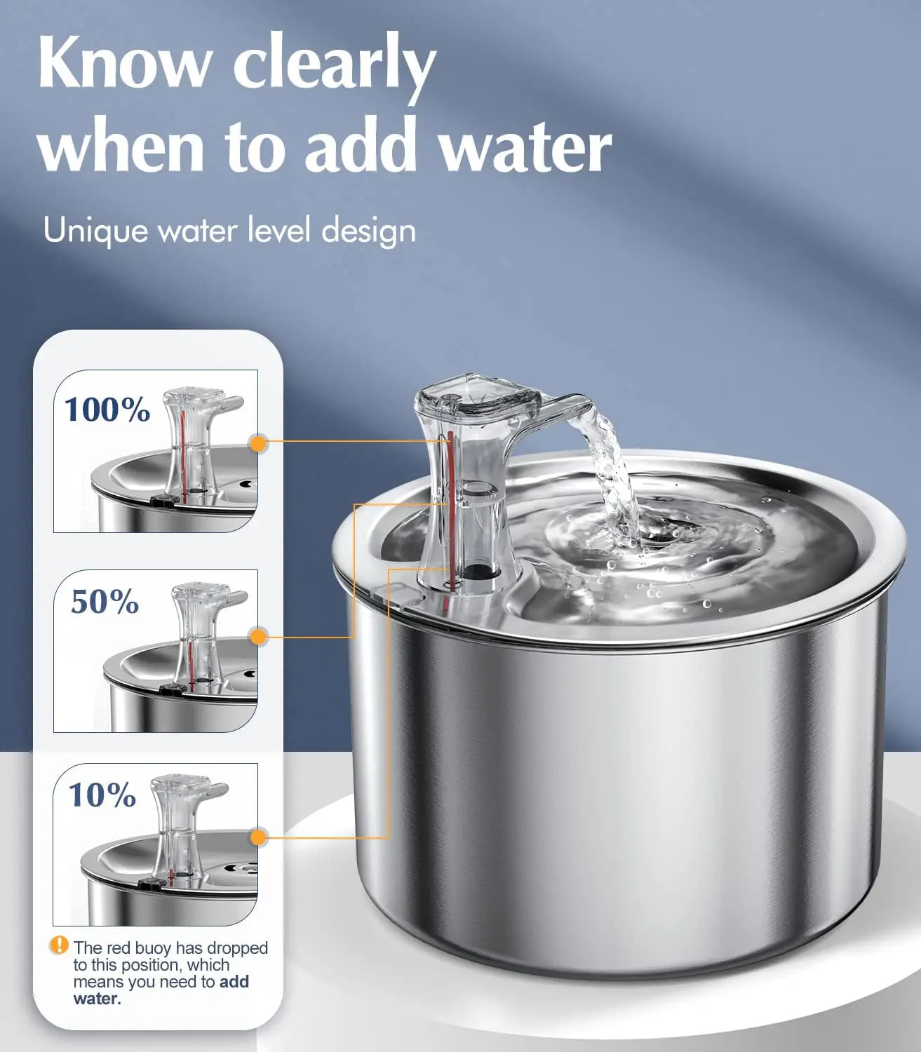 FeliFlow™ 2L Stainless Steel Cat Water Fountain (Automatic with Sensor & Heater)