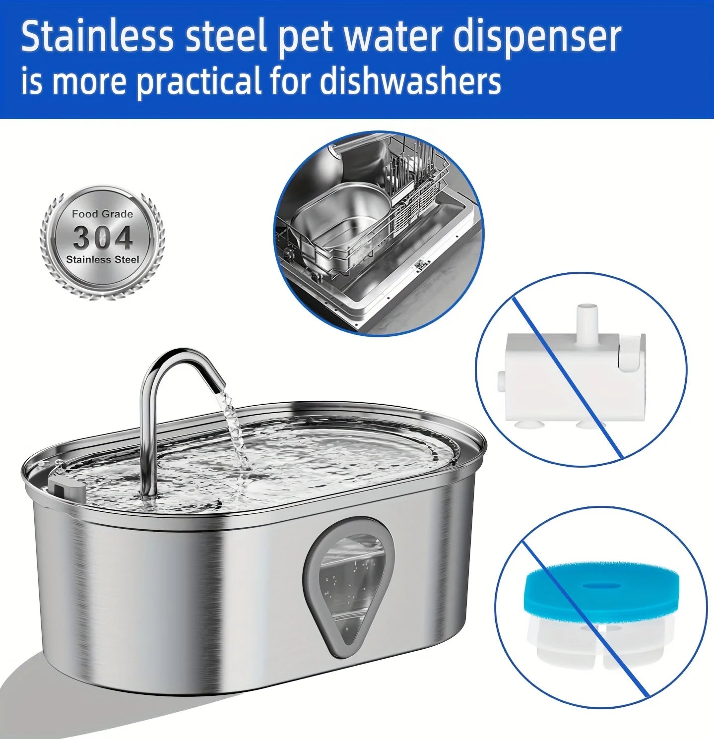 FeliFlow™ 3.5L Cat Water Fountain with LED Light