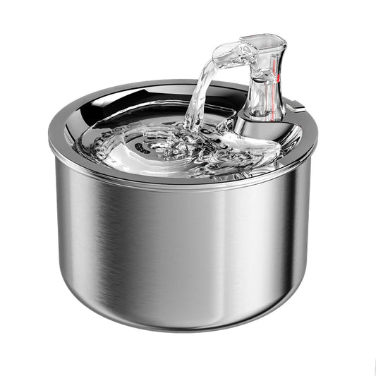 FeliFlow™ 2L Stainless Steel Cat Water Fountain (Automatic with Sensor & Heater)